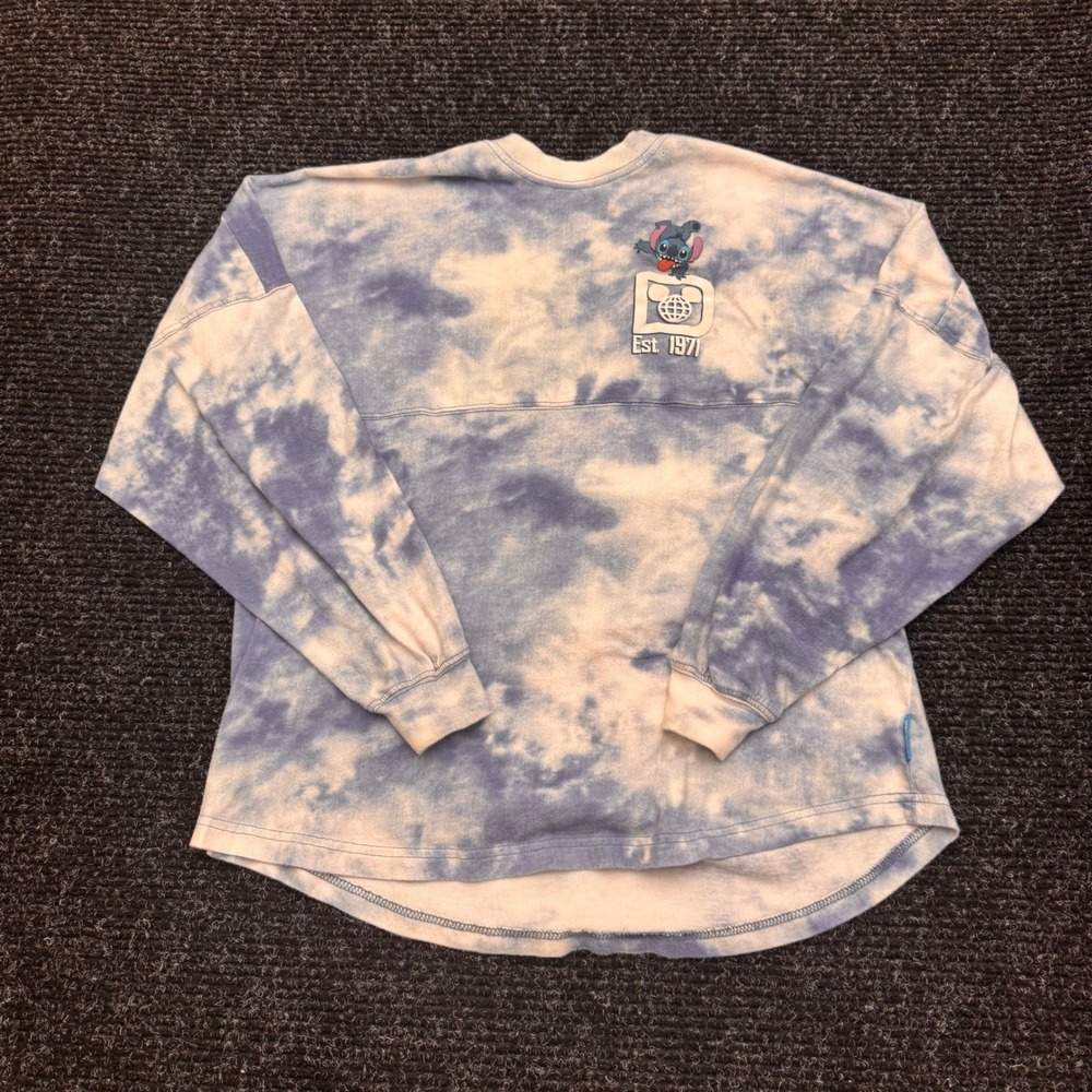 Disney World Spirit Jersey Stitch Tie‎ Dye Blue White Experiment 626 Small